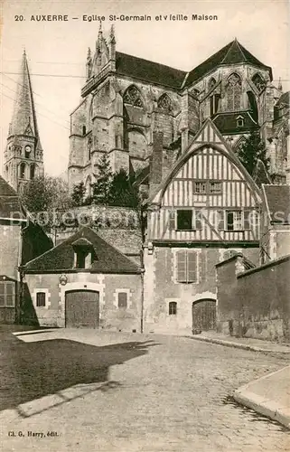 AK / Ansichtskarte Auxerre Eglise St Germain et vieille Maison Auxerre
