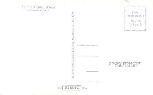 AK / Ansichtskarte Ebnath Hammerweiher Ebnath