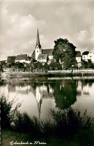 AK / Ansichtskarte Erlenbach_Main Teilansicht mit Kirche Erlenbach_Main