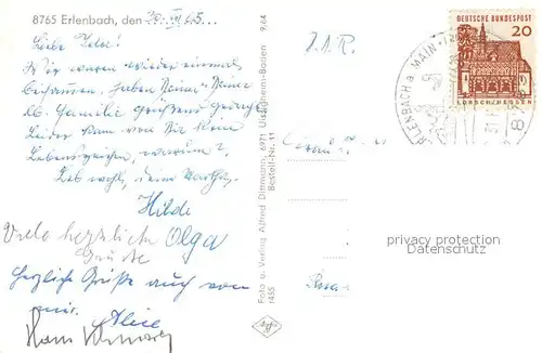 AK / Ansichtskarte Erlenbach_Main Panorama Erlenbach_Main