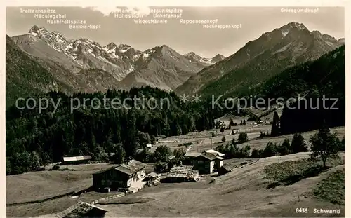 AK / Ansichtskarte Schwand_Oberstdorf Panorama Schwand_Oberstdorf