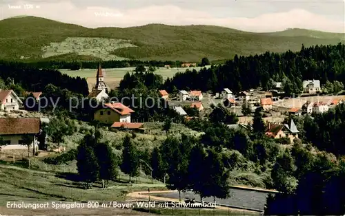 AK / Ansichtskarte Spiegelau Panorama mit Schwimmbad Spiegelau