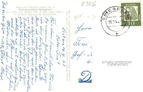 AK / Ansichtskarte Spiegelau Panorama Spiegelau