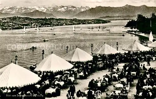 AK / Ansichtskarte Starnbergersee Seegaststaette Undosabad Panorama Starnbergersee