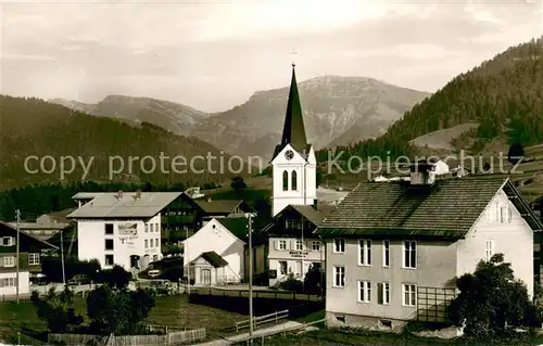 AK / Ansichtskarte Steibis mit Kirche und Hochgrat Steibis