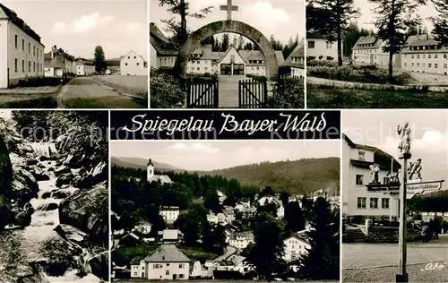 AK / Ansichtskarte Spiegelau Teilansichten Panorama Wegweiser Spiegelau