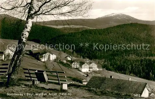 AK / Ansichtskarte Sommerau_Bayern Panorama mit Arber Sommerau Bayern