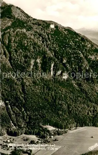 AK / Ansichtskarte Staudach Egerndach Schnappenwinkel mit Schnappenkircherl Fliegeraufnahme Staudach Egerndach