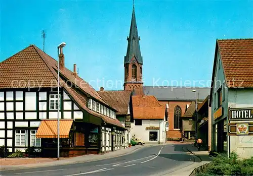 AK / Ansichtskarte Visbek Ortsmitte mit Kirche Visbek