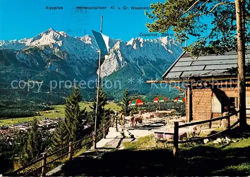 AK / Ansichtskarte St_Martin_Grasberg mit Zugspitzgruppe und Alpspitze St_Martin_Grasberg