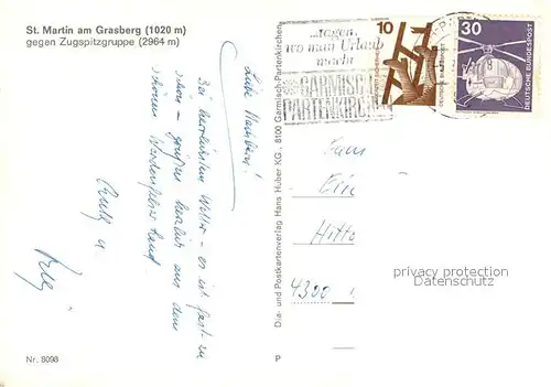 AK / Ansichtskarte St_Martin_Grasberg mit Zugspitzgruppe und Alpspitze St_Martin_Grasberg