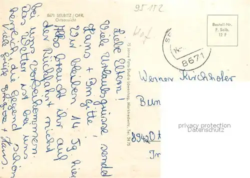 AK / Ansichtskarte Selbitz_Oberfranken Panorama Selbitz Oberfranken