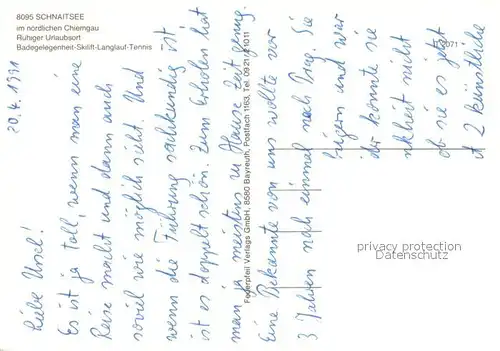 AK / Ansichtskarte Schnaitsee Kirche Hotel Panorama Spielplatz Gasthof Badesee Schnaitsee