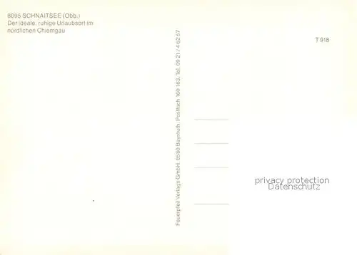 AK / Ansichtskarte Schnaitsee Panorama Badesee Sendeantenne Ortsmotiv Schnaitsee