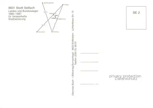 AK / Ansichtskarte Sesslach Teilansicht mit Stadttor Sesslach