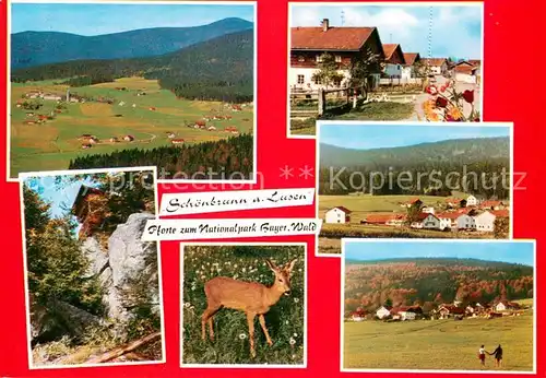 AK / Ansichtskarte Schoenbrunn_Lusen Panorama Ortsansichten Nationalpark Bayer Wald Schoenbrunn Lusen