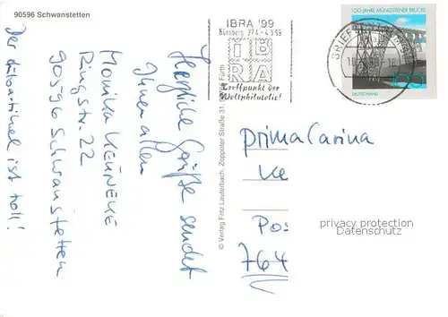 AK / Ansichtskarte Schwanstetten Ev Kirche Schwand Rathaus Erbschaenke Zum Schwan Wasserturm mit ev Kirche Leerstetten Schwanstetten