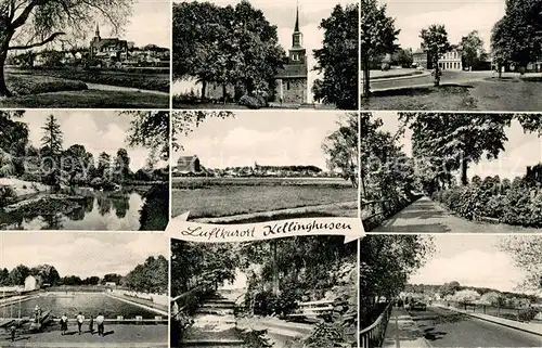 AK / Ansichtskarte Kellinghusen Ortsansichten Luftkurort Kirche Landschaftspanorama Freibad Kellinghusen