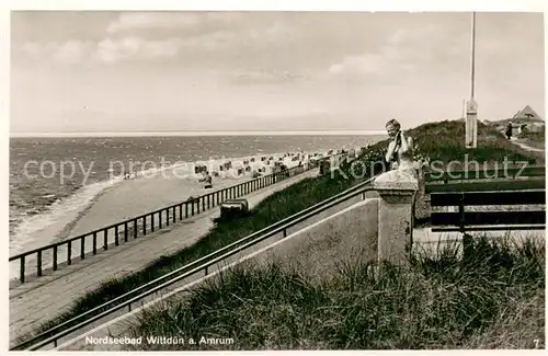 AK / Ansichtskarte Wittduen_Amrum Strand Promenade Nordseebad Nordseeinsel Wittduen Amrum