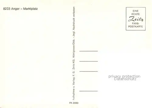 AK / Ansichtskarte Anger_Chiemgau Marktplatz Kirche Anger Chiemgau