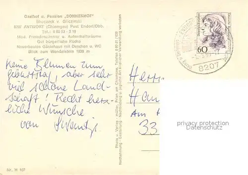 AK / Ansichtskarte Antwort Ortsansicht mit Kirche Alpenblick Antwort