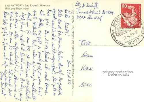 AK / Ansichtskarte Antwort Ortsansicht mit Kirche Blick gegen Bayerische Apen Antwort