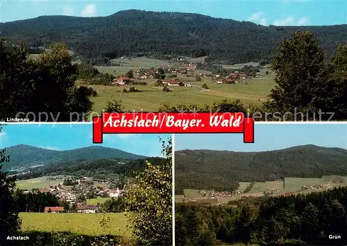 AK / Ansichtskarte Achslach Landschaftspanorama mit Lindenau Gruen Bayerischer Wald Achslach