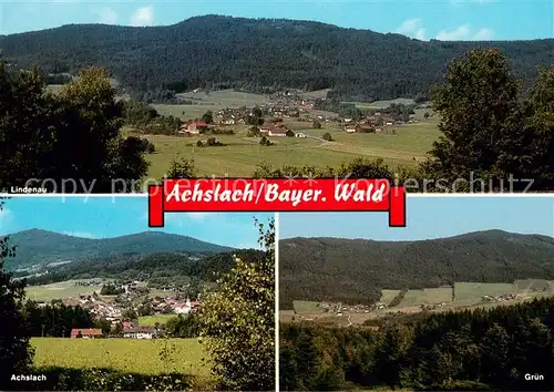 AK / Ansichtskarte Achslach Landschaftspanorama mit Lindenau Gruen Bayerischer Wald Achslach