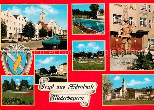AK / Ansichtskarte Aidenbach Teilansichten Erholungsort Denkmal Freibad Kirche Aidenbach