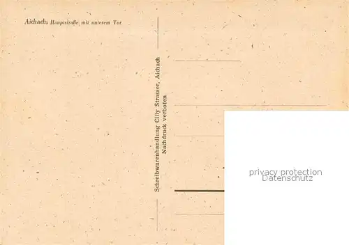 AK / Ansichtskarte Aichach Hauptstrasse mit unterem Tor Aichach
