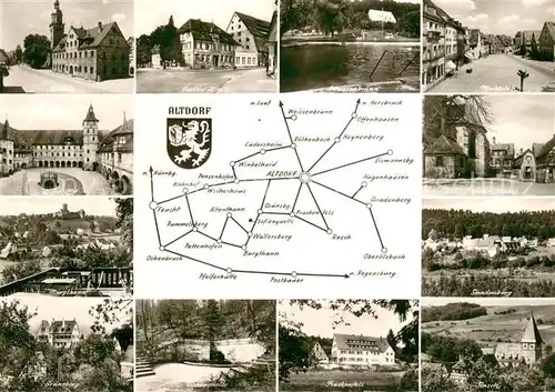 AK / Ansichtskarte Altdorf_Nuernberg und Umgebung Landkarte Altdorf Nuernberg