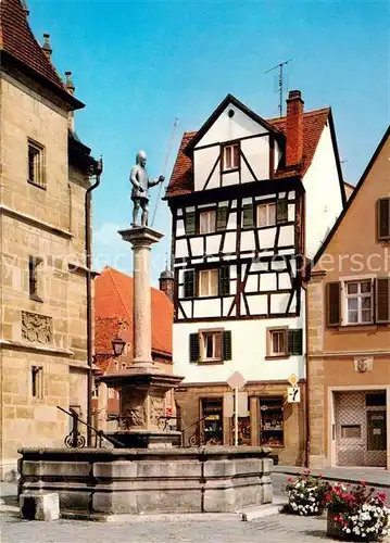 AK / Ansichtskarte Weissenburg_Bayern Schweppermann Brunnen Altstadt Fachwerkhaus Weissenburg Bayern