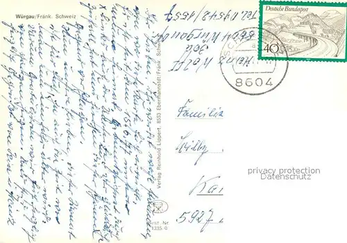 AK / Ansichtskarte Wuergau Talblick Felsen Landschaftspanorama Fraenkische Schweiz Wuergau