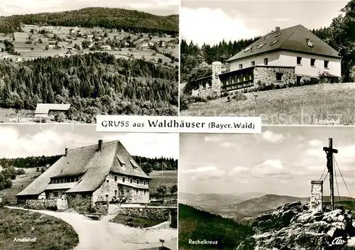 AK / Ansichtskarte Waldhaeuser_Neuschoenau Panorama Bayerischer Wald Rachelkreuz Lindenhof Ameishof Waldhaeuser Neuschoenau