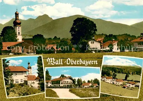 AK / Ansichtskarte Wall_Miesbach Ortsansicht mit Kirche Urlaubsort am Fusse des Taubenberges 