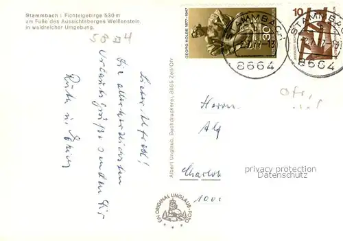 AK / Ansichtskarte Stammbach Panorama mit Weissenstein Stammbach