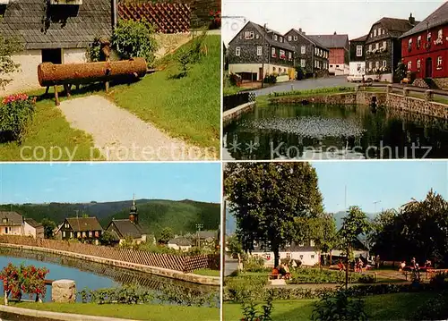 AK / Ansichtskarte Steinbach_Haide Brunnen Ortspartien Park Steinbach Haide