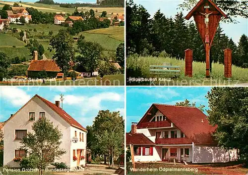 AK / Ansichtskarte Saubersrieth_Vohenstrauss Niederland Haeuslbauern Kreuz Pension Grotsch Wanderheim oedpielmannsberg Saubersrieth_Vohenstrauss