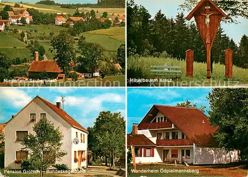 AK / Ansichtskarte Saubersrieth_Vohenstrauss Niederland Haeuslbauern Kreuz Pension Grotsch Wanderheim oedpielmannsberg Saubersrieth_Vohenstrauss