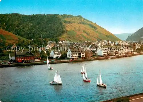 AK / Ansichtskarte Oberfell Blick ueber die Mosel Segelboote Oberfell