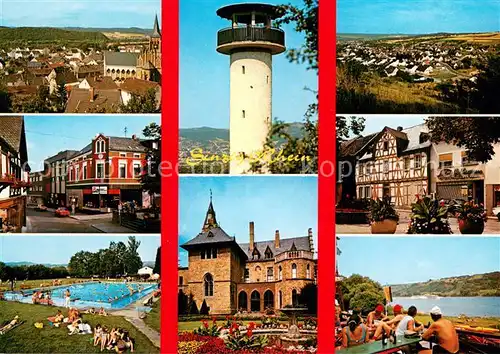 AK / Ansichtskarte Sinzig mit Stadtteil Bad Bodendorf und Westum Feltenturm Barbarossa Schloss Marktplatz Sinzig