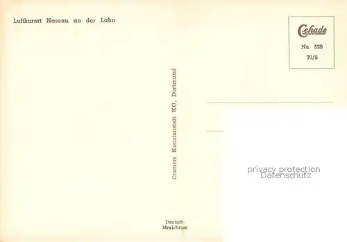 AK / Ansichtskarte Nassau_Lahn Panorama Luftkurort Lahnbruecke Nassau_Lahn