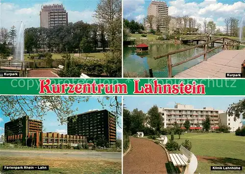 AK / Ansichtskarte Lahnstein Kurzentrum Kurpark Ferienpark Rhein Lahn Klinik Lahnhoehe Lahnstein