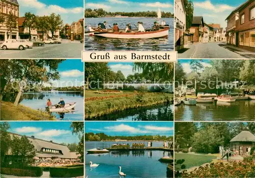 AK / Ansichtskarte Barmstedt Stadtansichten Luftkurort Rantzauer See Bootsanleger Gaststaette Terrasse Barmstedt