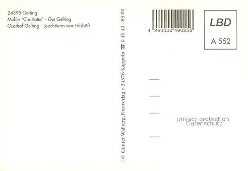 AK / Ansichtskarte Gelting_Schleswig_Holstein Windmuehle Gut Gelting Gasthof Leuchtturm von Falshoeft Gelting_Schleswig