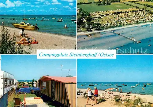 AK / Ansichtskarte Steinberghaff Campingplatz an der Ostsee Strand Fliegeraufnahme Steinberghaff