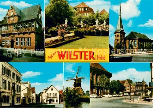 AK / Ansichtskarte Wilster Teilansichten Innenstadt Windmuehle Kirche Park Wilster