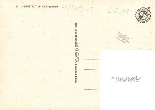 AK / Ansichtskarte Hennstedt_Itzehoe Hauptstrasse Viehweide Kuehe Sender Kirche Schule Hennstedt_Itzehoe