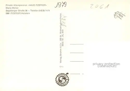 AK / Ansichtskarte Itzstedt Private Alterspension Haus Itzstedt Parkanlagen Itzstedt