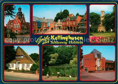 AK / Ansichtskarte Kellinghusen Altstadt Marktplatz Turm Museum Schwanenteich Kellinghusen